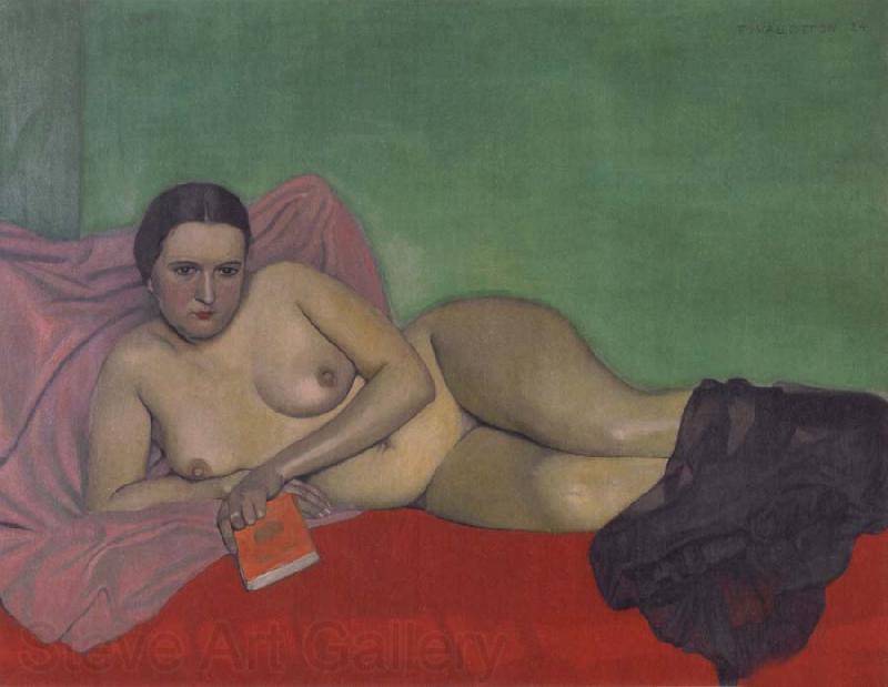 Felix Vallotton Nude holding a book Spain oil painting art